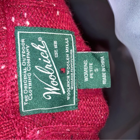 Woolrich red and white speckled wool blend pullover sweater - Picture 4 of 7